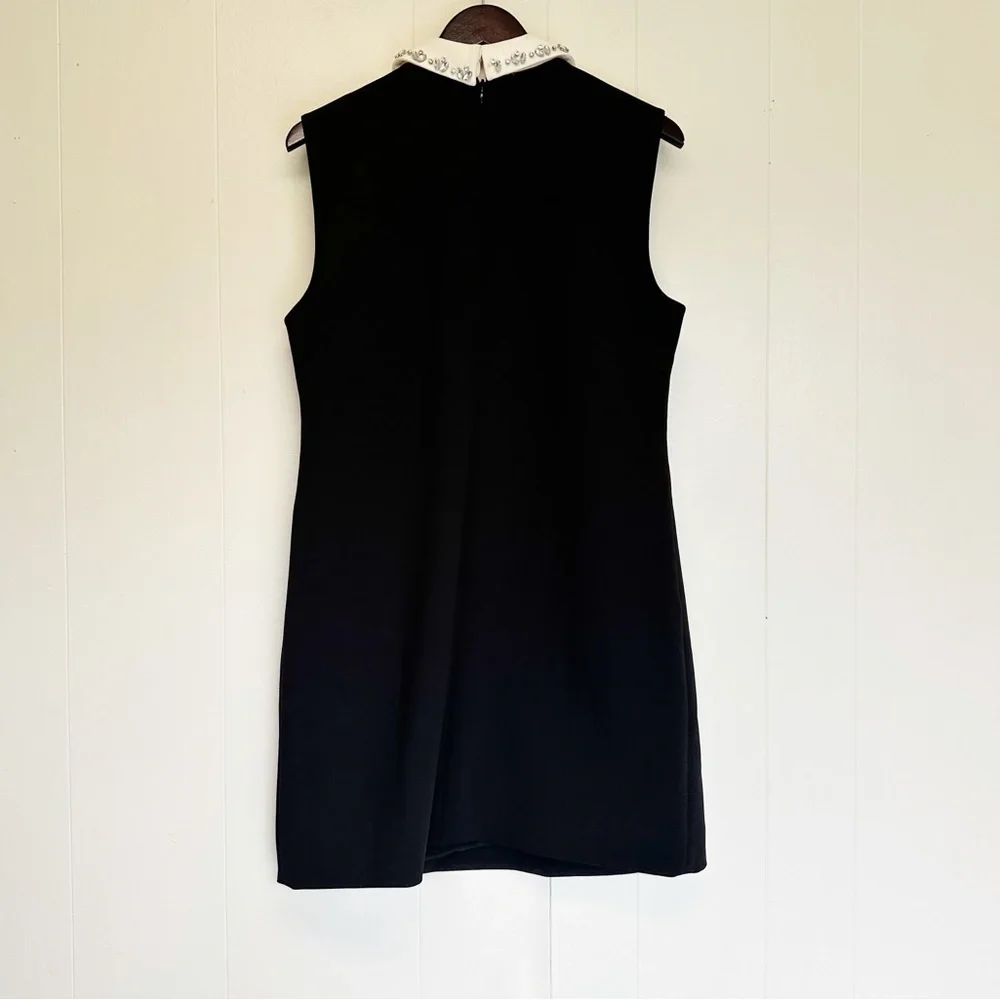 NWT J.CREW Embellished Collard Shift Dress In Stretch Crepe 12 - Picture 9 of 10